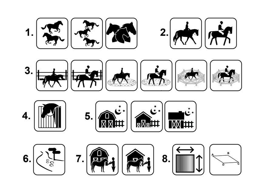 Participación en el concurso Nro.12 para                                                 8 thin line icons, horse-related
                                            