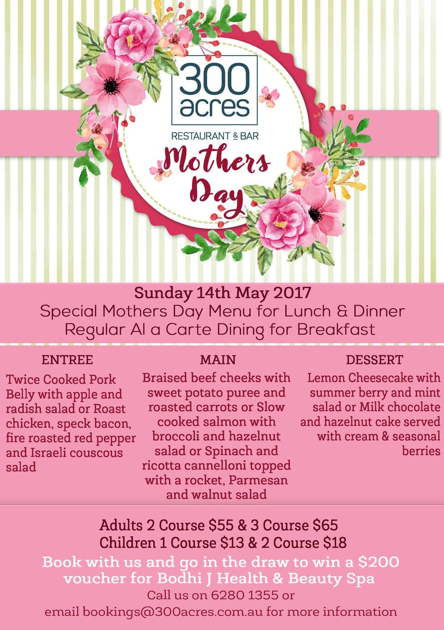 Entry #3 by Kitteehdesign for Design a Mother's Day Flyer | Freelancer