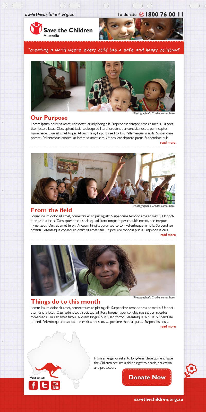 Natečajni vnos #45 za                                                 HTML Email for Save the Children Australia
                                            