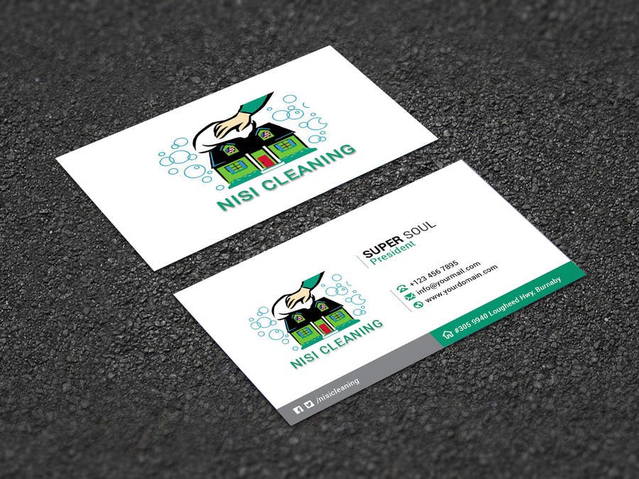 Proposition n°56 du concours                                                 Design some Business Cards for a cleaning company
                                            