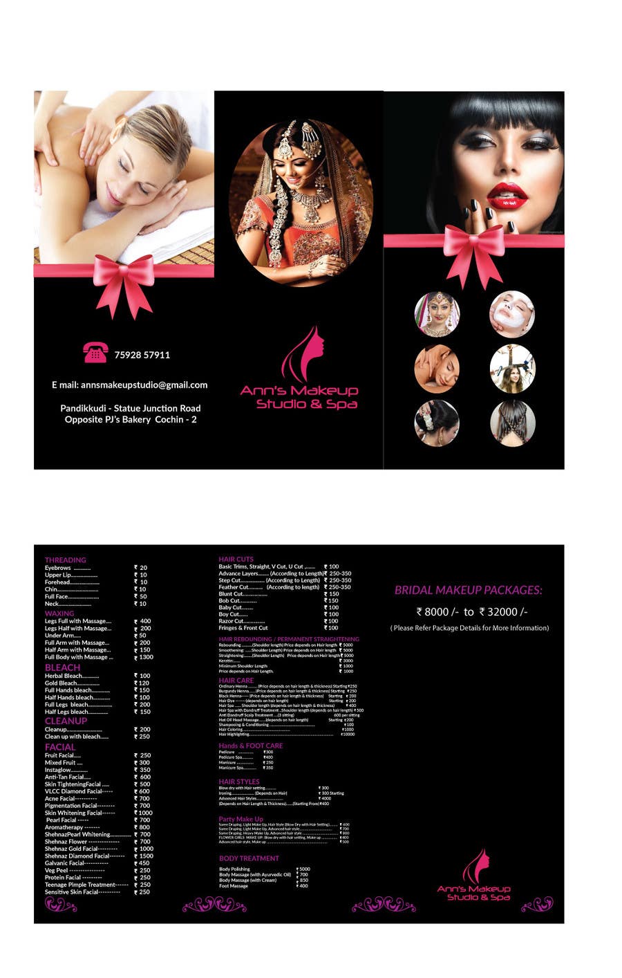 Proposition n°8 du concours                                                 Design a Brochure for a Ladies Beauty Parlor
                                            