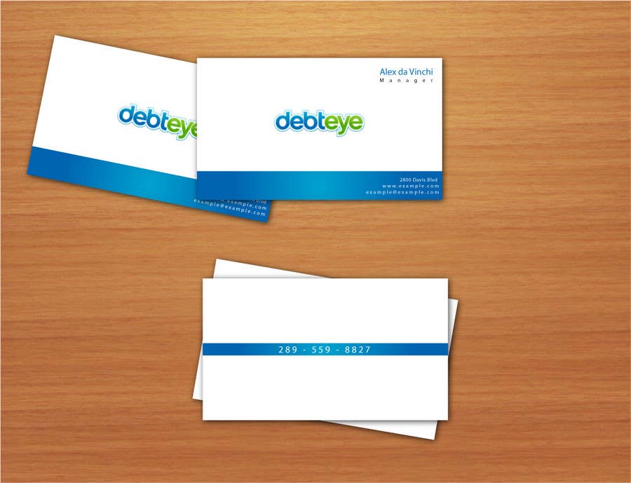 Wettbewerbs Eintrag #92 für                                                 Business Card Design for Debteye, Inc.
                                            