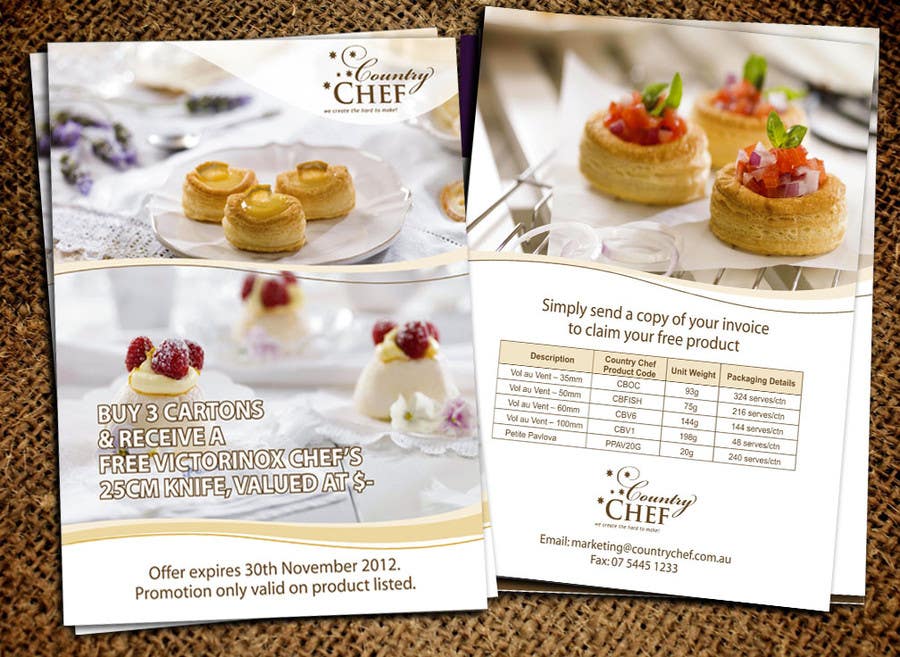 Proposition n°44 du concours                                                 Flyer Design for Country Chef Desserts Pty Ltd
                                            