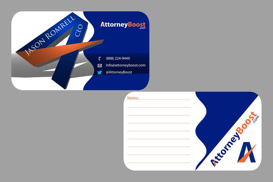 Intrarea #244 pentru concursul „                                                Business Card Design for AttorneyBoost.com
                                            ”