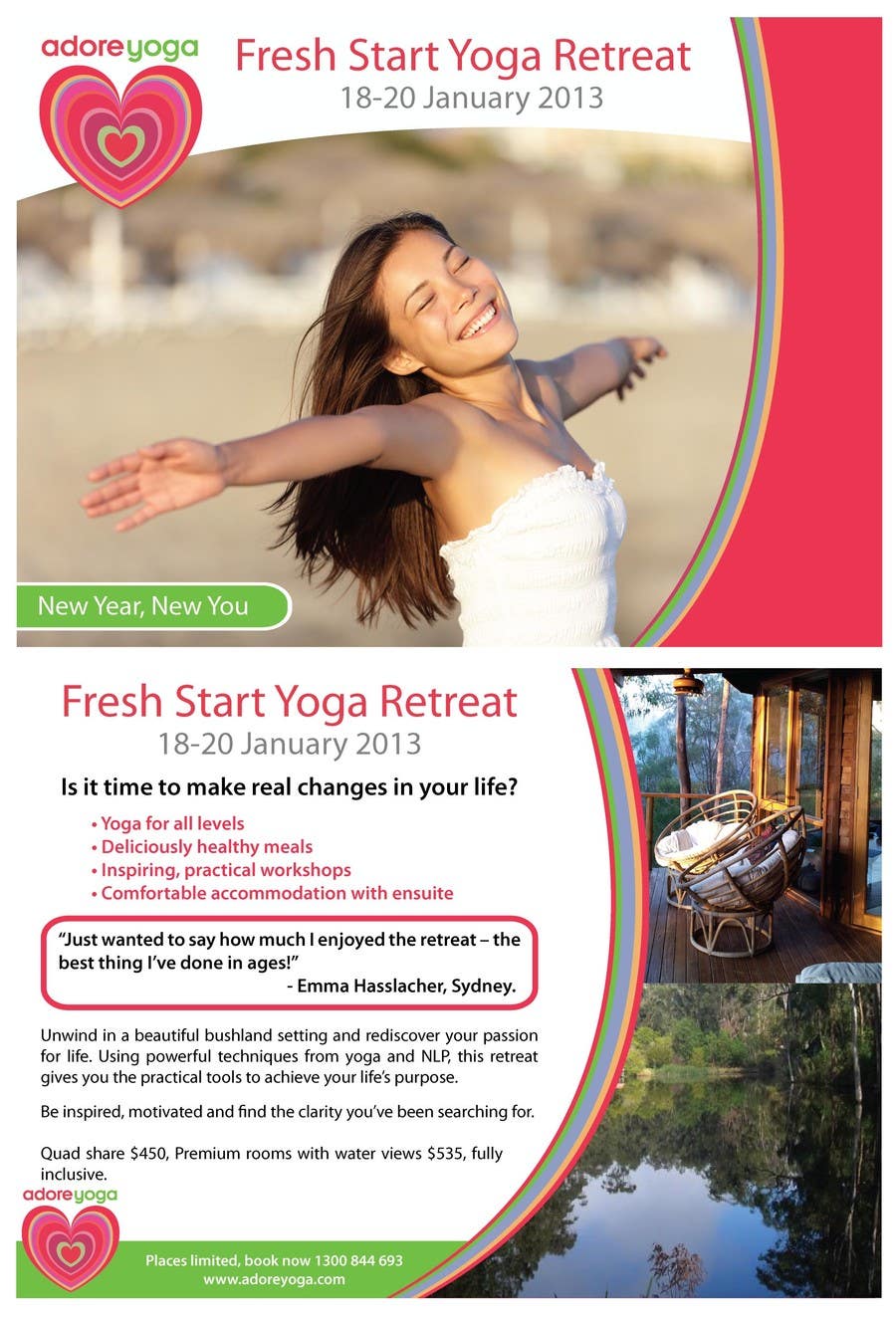 Konkurrenceindlæg #49 for                                                 Marketing postcard for Adore Yoga
                                            