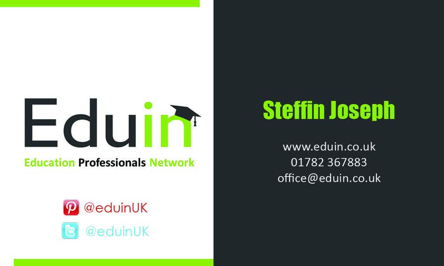 Inscrição nº 2 do Concurso para                                                 Design some Business Cards for Eduin.co.uk
                                            