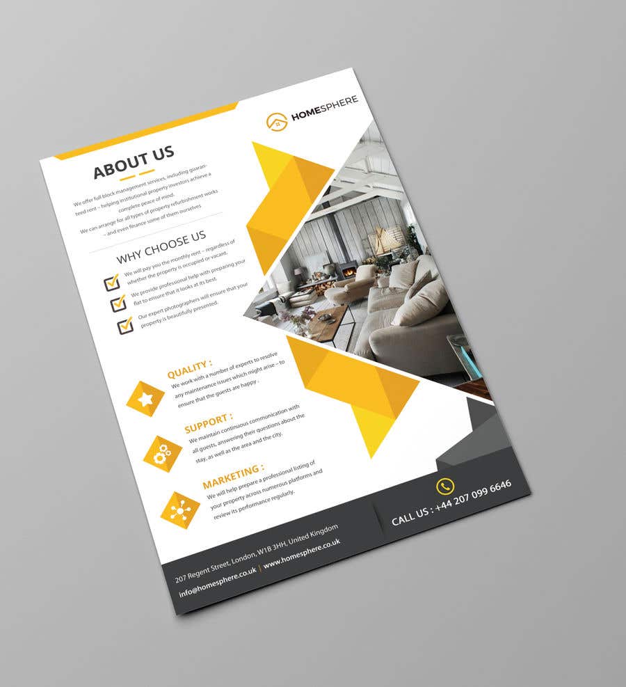 One Page Business Brochure Best PPT Template Download