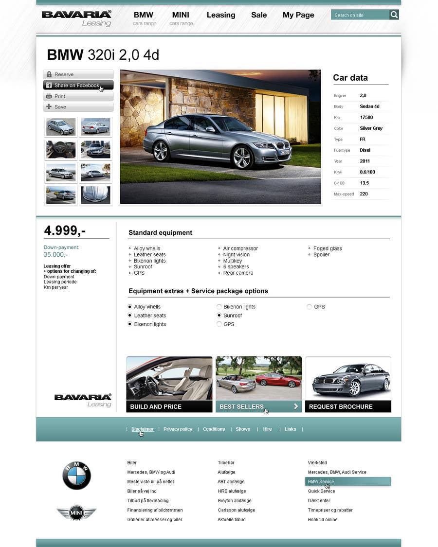 Inscrição nº 45 do Concurso para                                                 Website Design for Bavaria KBH (Car Leasing + Finansing website)
                                            