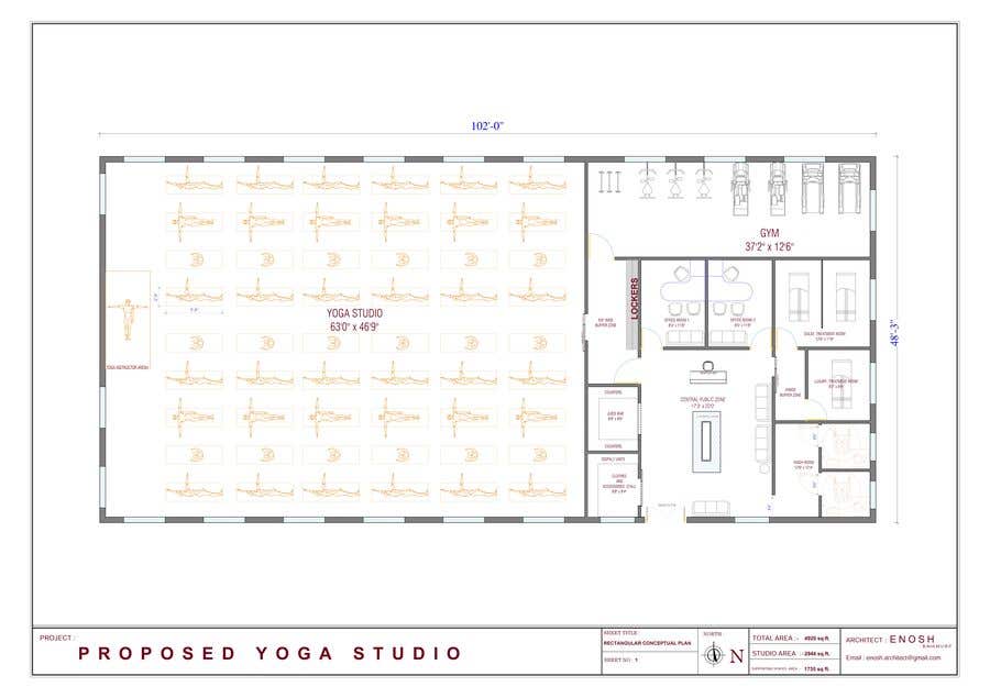 Kilpailutyö #6 kilpailussa                                                 Design a yoga studio
                                            