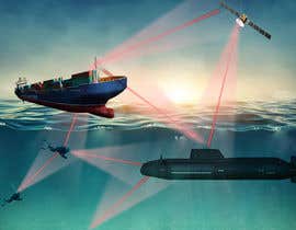 #1 para An image illustrating an underwater wireless optical communication scenario de RanaBarua51