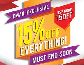 #64 for Design an email banner for a 15% off offer by BrandonCaine