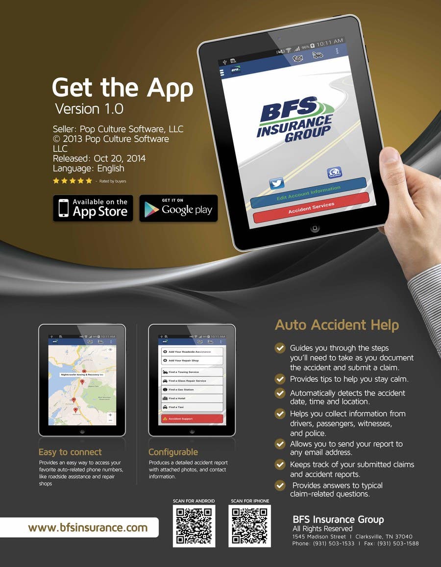
                                                                                                                        Contest Entry #                                            5
                                         for                                             Design a Flyer for Mobile App for Insurance Agency
                                        