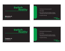 #13 untuk Design some Business Cards for my company, SWITCH REALITY oleh khairulimran83