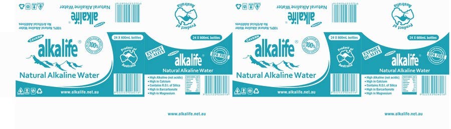 Wasilisho la Shindano #29 la                                                 Package Design for alkalife Natural Alkaline Water
                                            