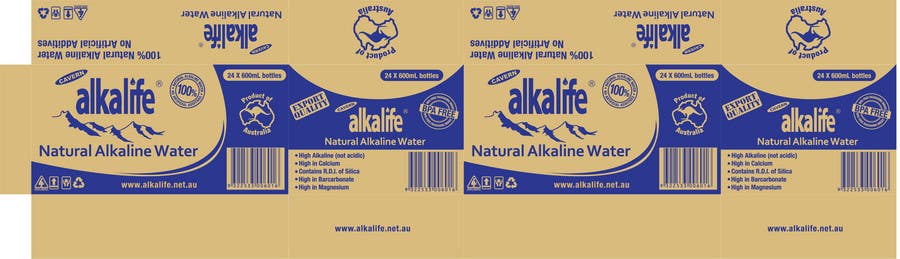 Contest Entry #14 for                                                 Package Design for alkalife Natural Alkaline Water
                                            