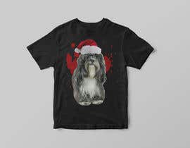 #16 for Christmas Tibetan Terrier portrait T-Shirt by Anik2247