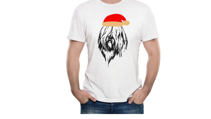 Participación en el concurso Nro.54 para                                                 Christmas Tibetan Terrier portrait T-Shirt
                                            