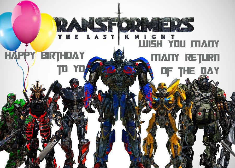 Entry #1 by Arajan006 for Birthday Announcement Cartoon Drawing for  Transformers Party | Freelancer