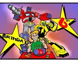 #4 para Birthday Announcement Cartoon Drawing for Transformers Party de manikmoon