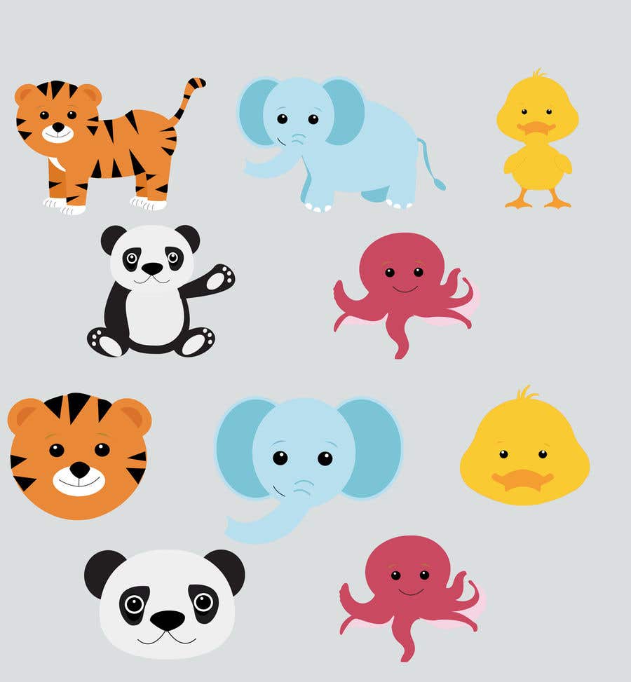 Konkurrenceindlæg #16 for                                                 Matching set of cartoon animals
                                            
