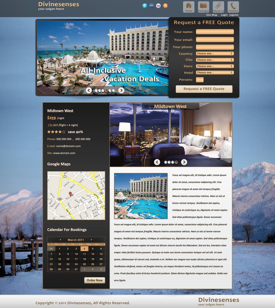 
                                                                                                                        Bài tham dự cuộc thi #                                            105
                                         cho                                             Website Design for Travel Packages
                                        
