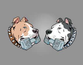 #11 for Cartoon Image of 2 Pitt Bulls with Dumbbell in Mouth by andyrazi25