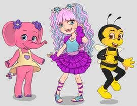 #12 for CUTE 2D Character Design of a girl, elephant and bee! (2D ONLY, FULL COLOR, CARTOON) by suuijin