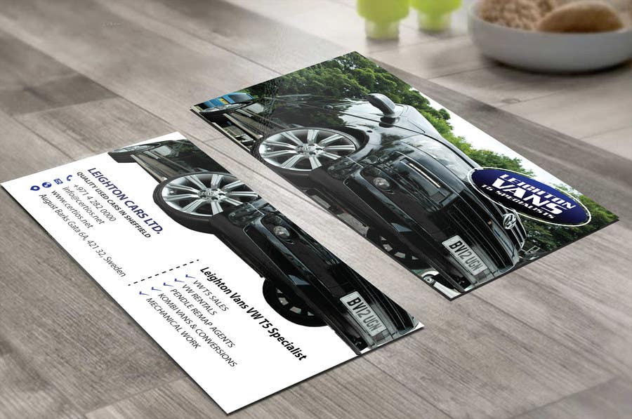 Konkurrenceindlæg #15 for                                                 Design some Business Cards for Leighton Vans VW T5 Specialist
                                            