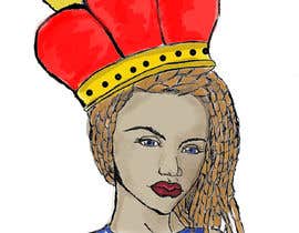 #33 para Black Woman Illustration With Braids Wearing A Crown por budamaligno