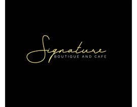#18 for I need a logo design for a boutique and cafe. The shop&#039;s name is &quot;Signiture Boutique and Cafe&quot; 
Colors of the logo: 
- golden
- black 
The writing of the word Signiture is to be as a real signiture style. by Inventeour