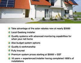 #5 para Design me a single page back &amp; front advertisement pamphlet for my solar installation company por kulcsarferenc