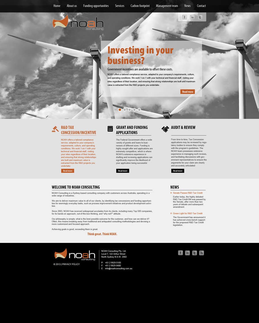 Contest Entry #15 for                                                 Website Design for NOAH Consulting
                                            