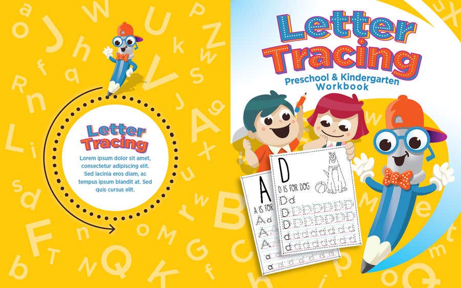 Wasilisho la Shindano #33 la                                                 Letter Tracing for Kids Book Cover
                                            