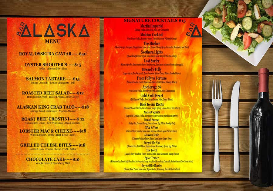 Аляска меню