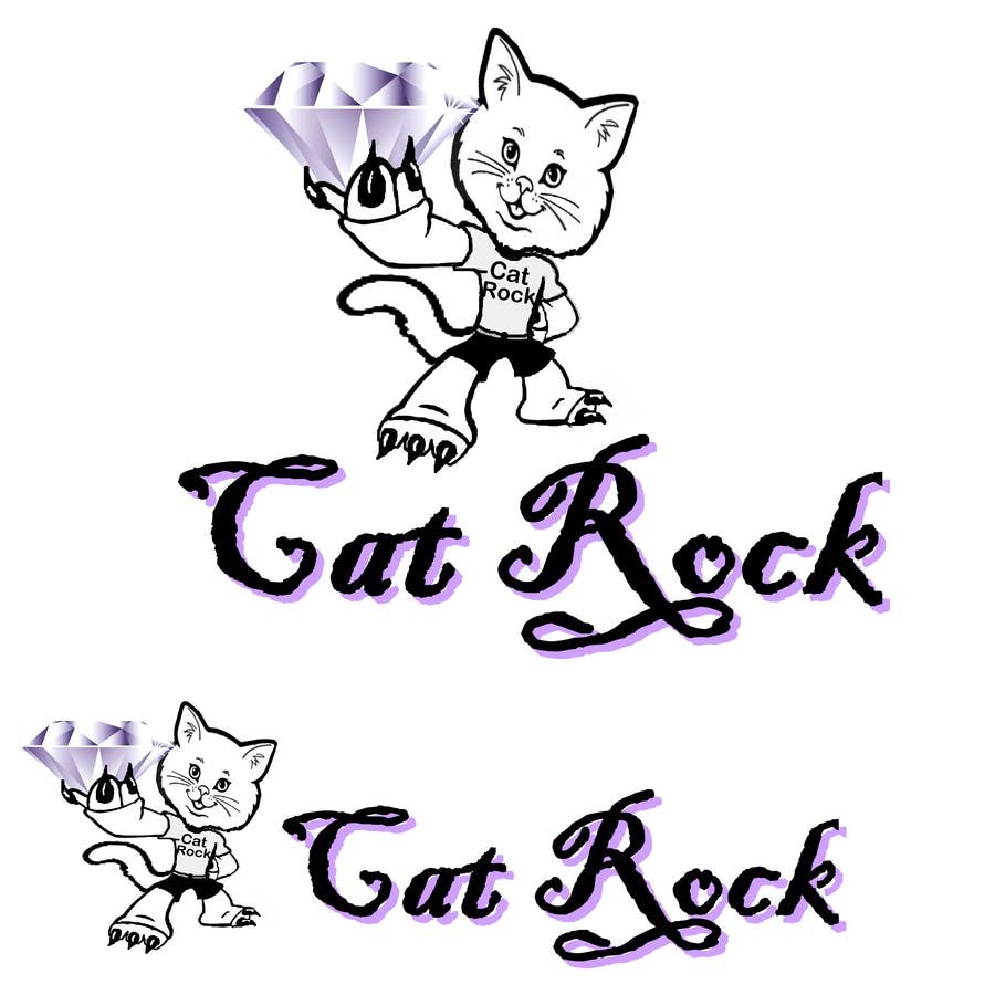 Kilpailutyö #53 kilpailussa                                                 Logo Design for cat rock
                                            