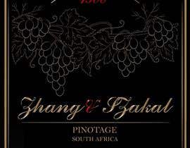 #9 for Simple wine label- Gold Hand Script on Black Label with Filigree background by d3stin