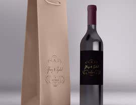 #5 for Simple wine label- Gold Hand Script on Black Label with Filigree background by MehdiToo