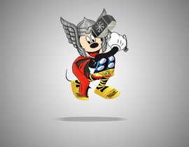 #87 dla Photoshop Mickey Mouse in the style of Thor from the Avengers przez aarushvarma