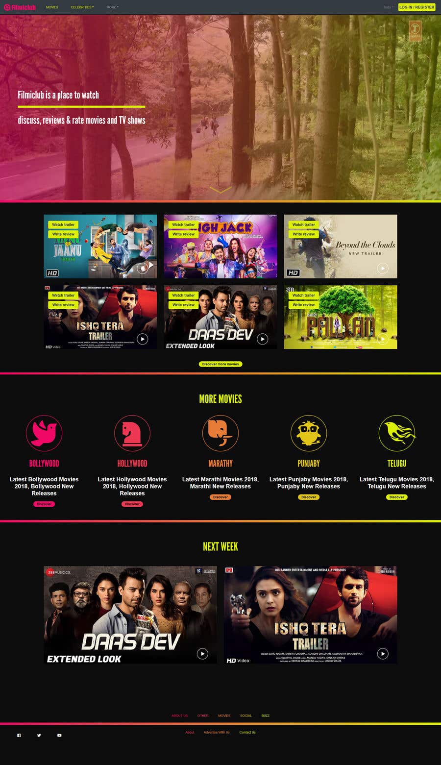 Konkurrenceindlæg #2 for                                                 Re-design existing Indian movie/entertainment website
                                            
