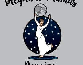 #16 para I need an image of a pregnant woman dancing.
Her belly resembles the earth
It looks like shes almost holding the large full moon with her arm
Shes surrounded by water
Stars are in the background

Pregnant Mamas Dancing is written in the full moon de totemgraphics