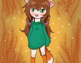 #12 for My daughter wishes a personal sweet manga or chibi girl with orange fox ears and a magic wand which may look like a painting brush. She is very creative and wishes to use it as a personal image resp. logo. Dress and colour of hair may vary. by Arfankha