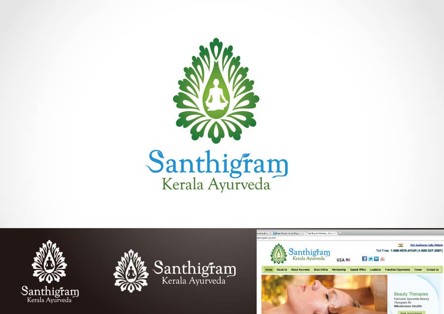 Penyertaan Peraduan #101 untuk                                                 Logo Design for Santhigram Kerala Ayurveda
                                            