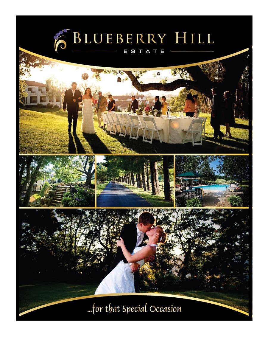Penyertaan Peraduan #59 untuk                                                 Graphic Design for MARKETING BROCHURE -Blueberry Hill Estate- Wedding Specific -Media Kit for print
                                            