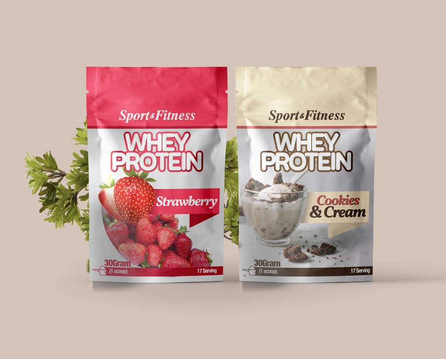 Contest Entry #51 for                                                 Protein shake stand up pouch 500g Packaging S&F
                                            