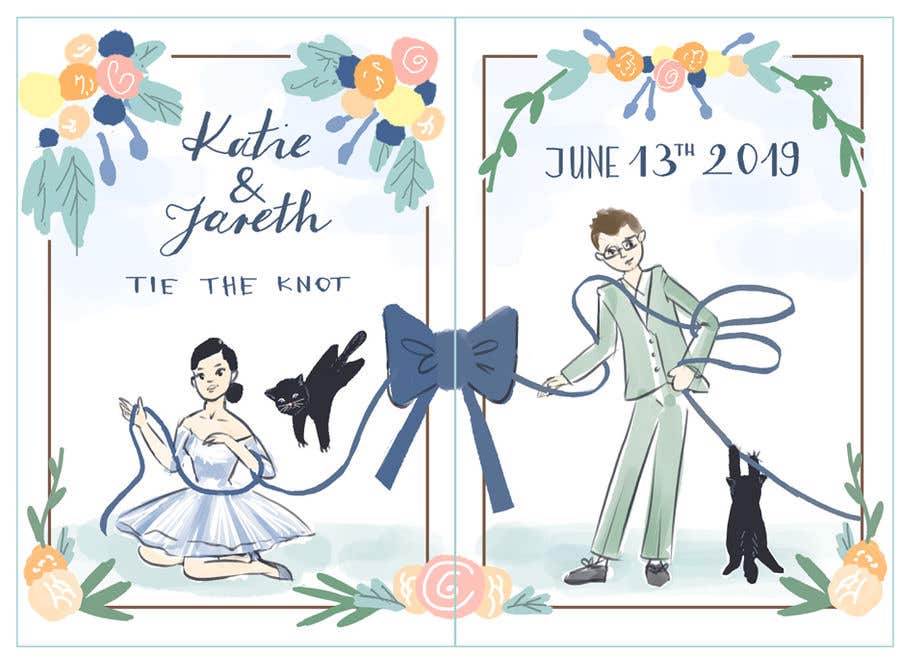 Contest Entry #26 for                                                 Help me draw a Wedding Invite--Guaranteed future work!
                                            