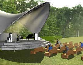 #20 pёr Rendering of a Saddle Span Tent in a Park nga mmmanea