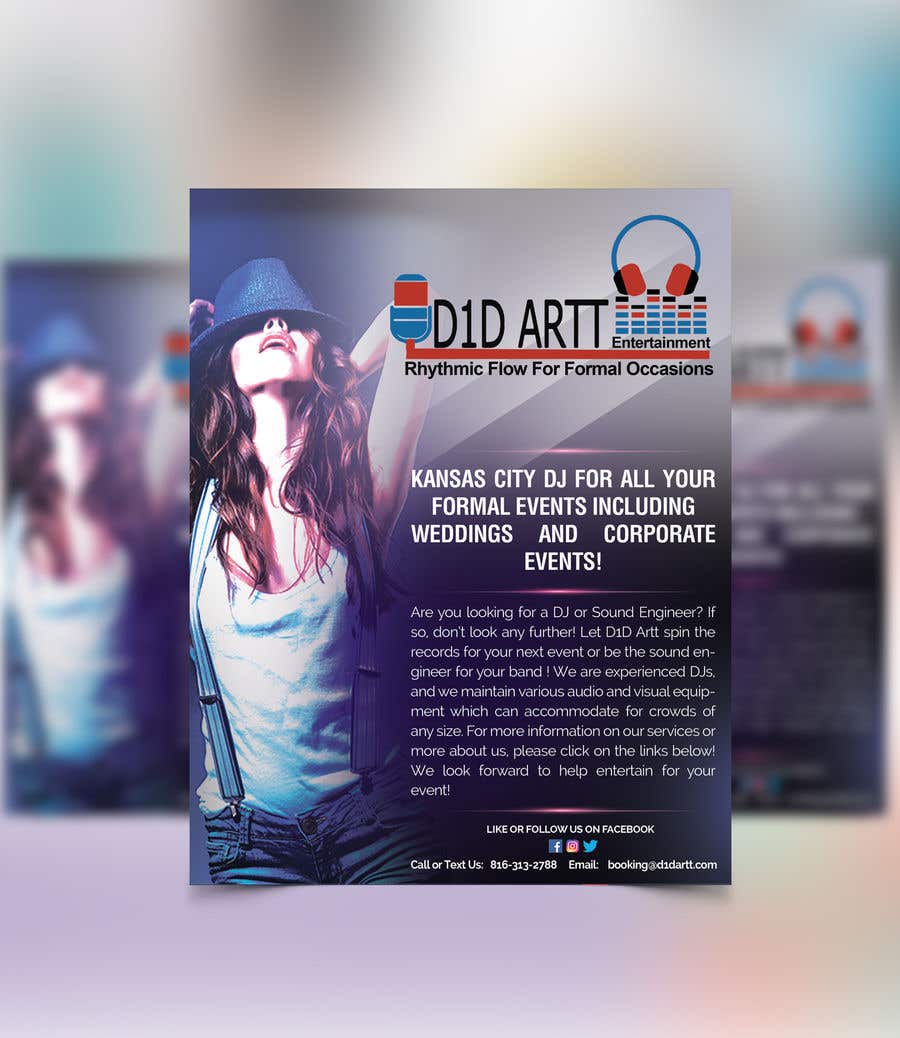 Contest Entry #8 for                                                 Advertisement  brochure for D1D Artt Entertainment
                                            