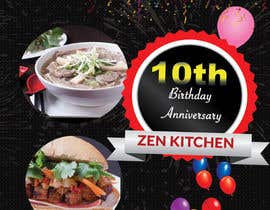#15 untuk Need posters and flyers to be created for a restaurant&#039;s 10th birthday oleh zakerawadud