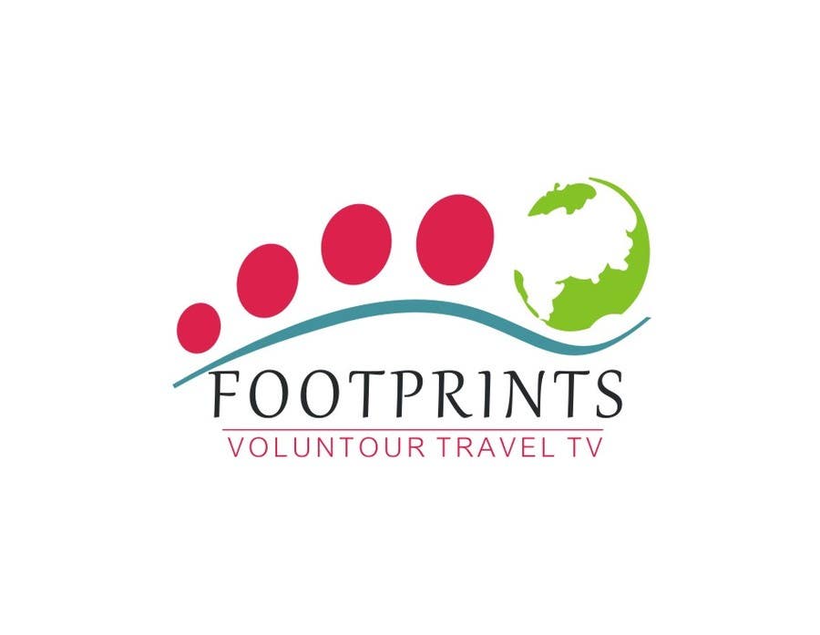 Inscrição nº 228 do Concurso para                                                 Logo Design for Footprints Voluntour Travel Tv
                                            