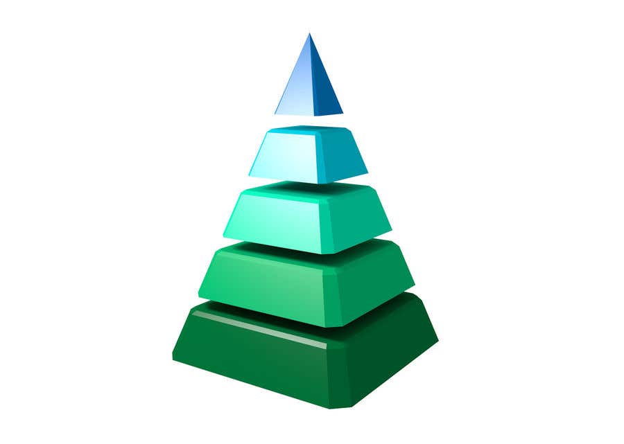 Konkurransebidrag #16 i                                                 3D Logo Needed  -  Letter A Sliced apart into 5 sections, Using Blue & Green
                                            
